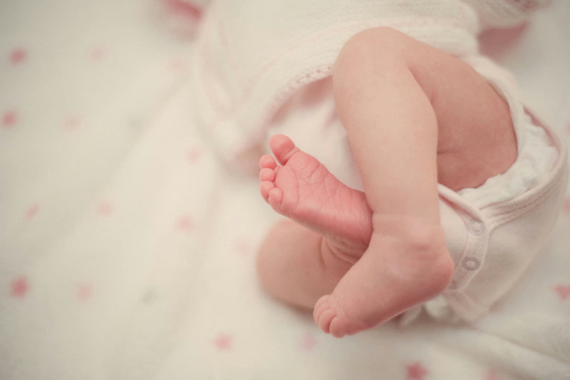Newborn baby sleeping peacefully